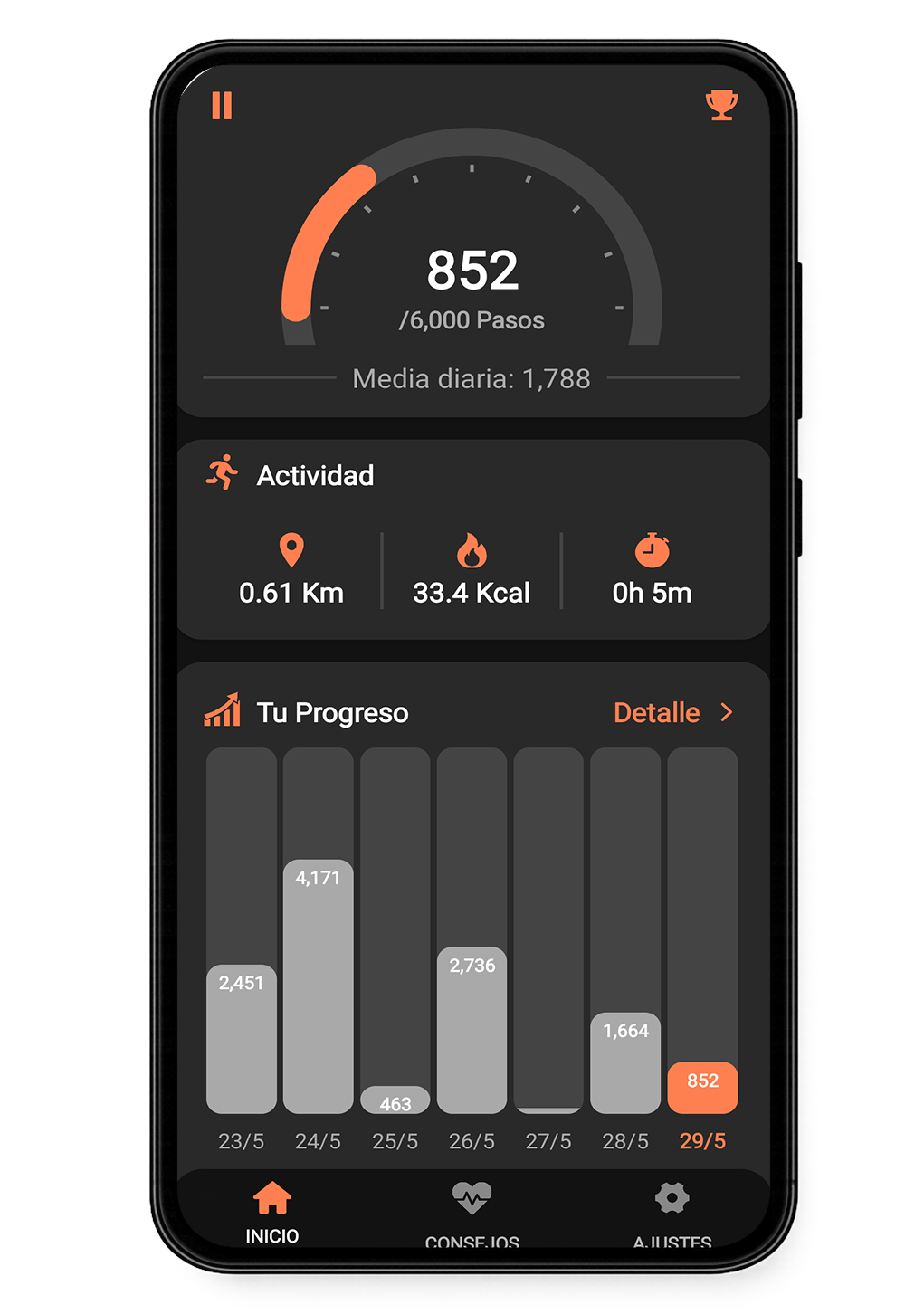 Vista previa de StepVital